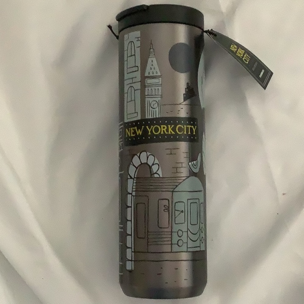 New Starbucks Stainless Steel collectible New York City NYC travel tumbler 16oz
